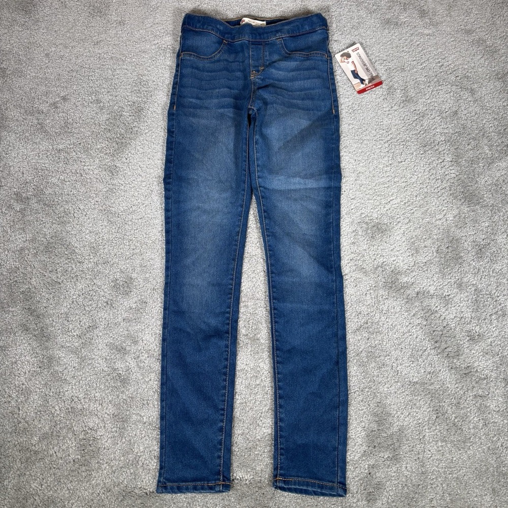 Levis Jeans Youth Girls 12 Pull On Jeggings Medium Wash Blue Denim Stretch NWT